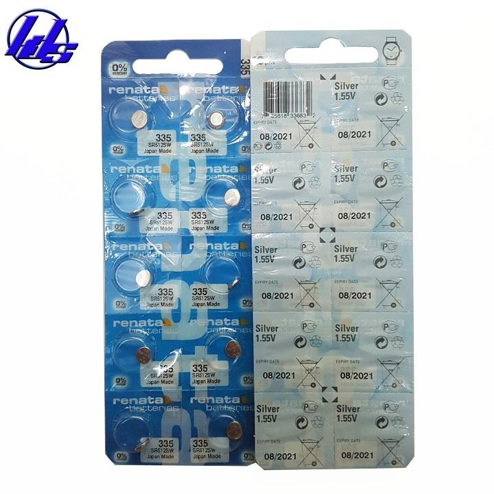 Combo 2 viên pin đồng hồ Renata SR512SW/335 Silver Oxide 1.55V