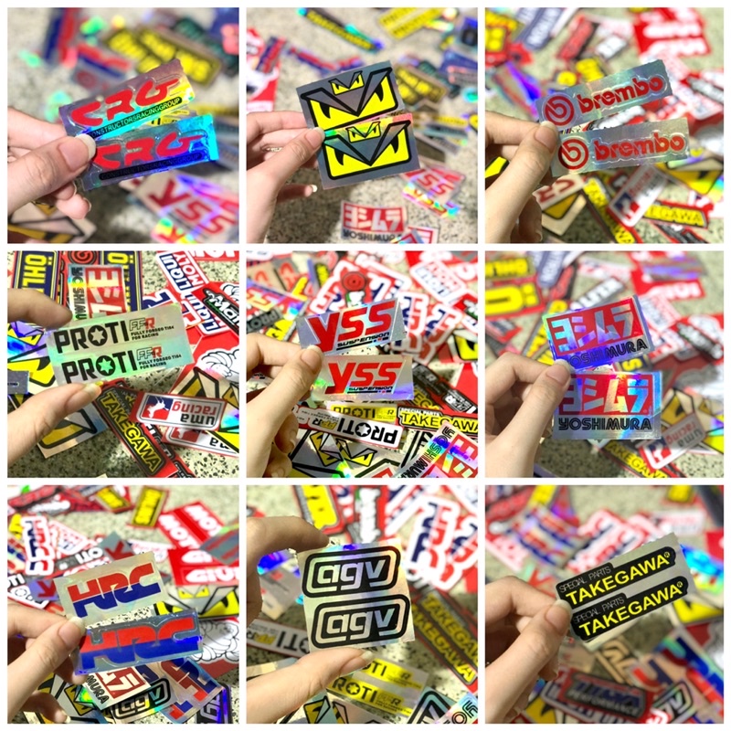 ( Mẫu ngẫu nhiên ) Tem dán logo xe máy, sticker logo xe máy, decal dán xe máy