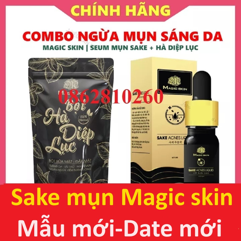 Serum tinh chất chấm mụn không sưng cốt rượu sake Sake Acnes Liquid Magic Skin