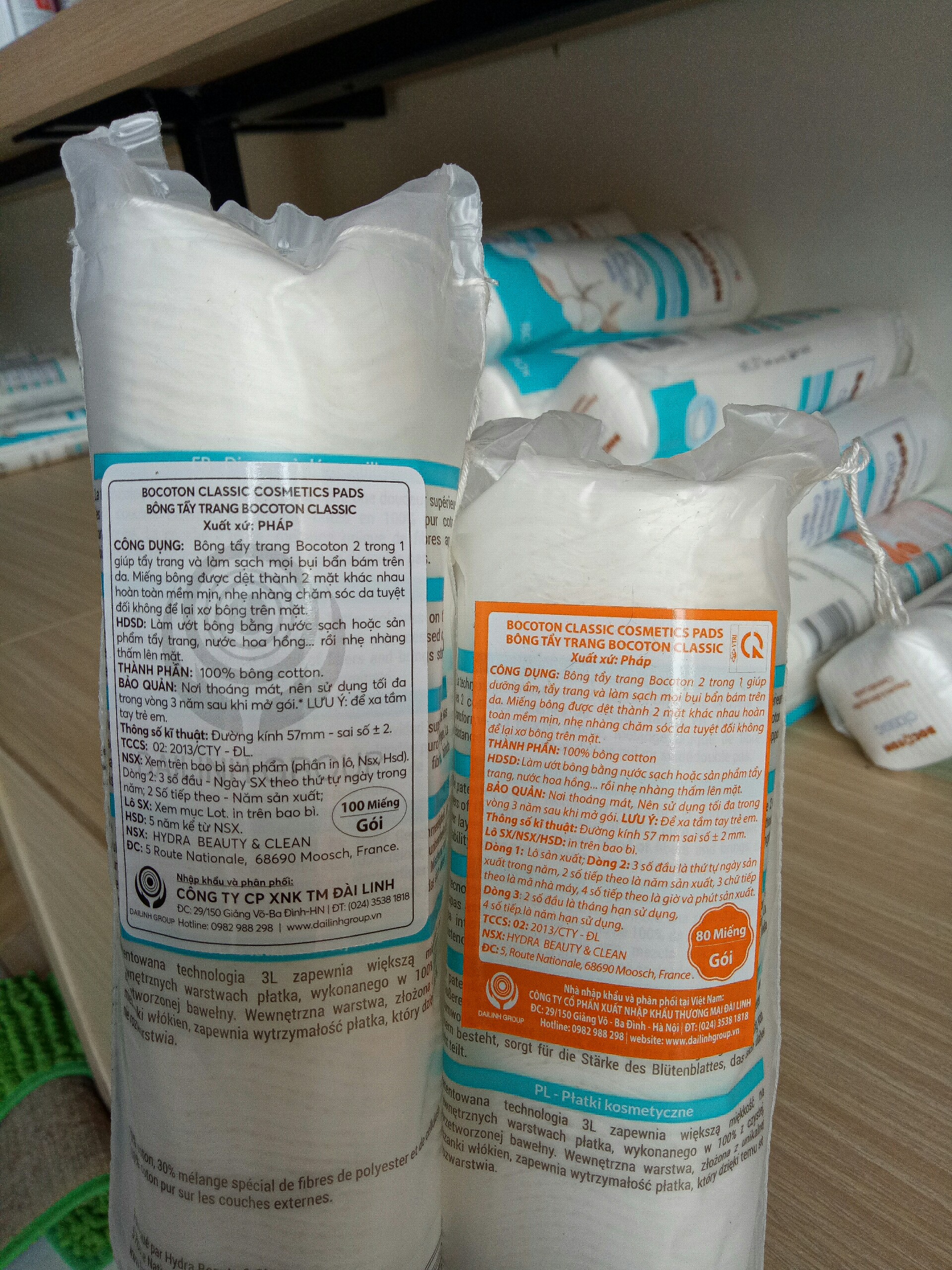 Bông tẩy trang Bocoton Pháp 80 miếng