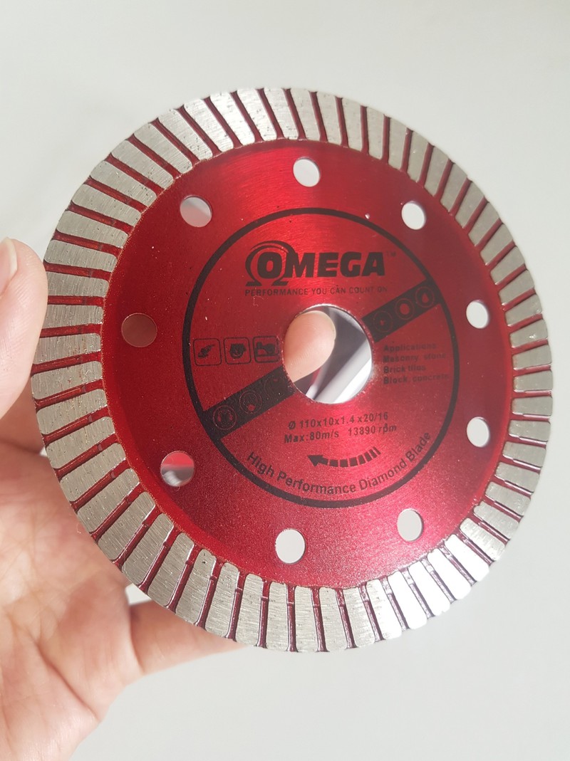Lưỡi cắt gạch Omega 110mm (đỏ)