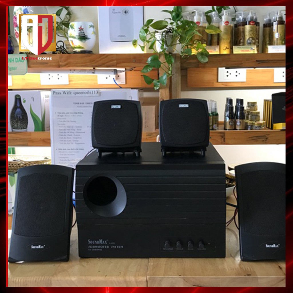 Loa Vi Tính Gaming, Loa vi tính, loa máy tính, loa laptop Loa Bluetooth siu trầm công suất lớn 4.1,Loa bluetooth bass mạnh,loa bluetooth,LOA 4.1 SOUNDMAX A4000 âm thanh ấm bass cực hay Bảo Hành 1 đổi 1.