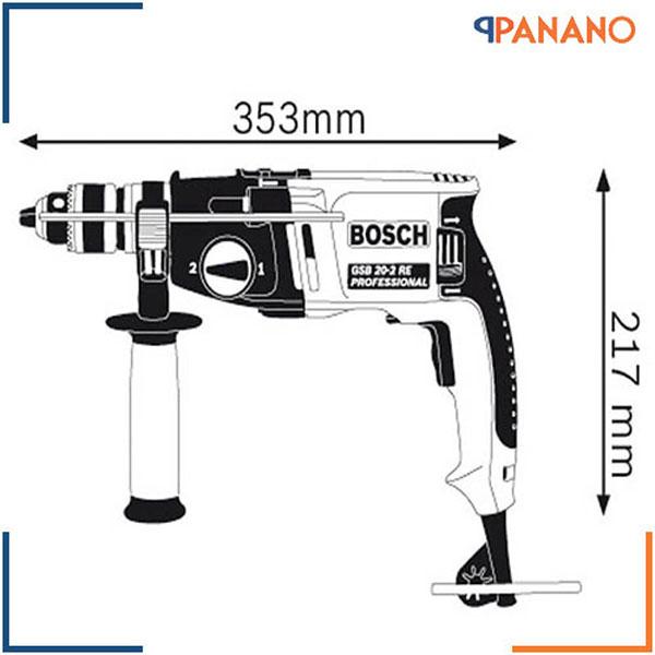 Máy khoan động lực Bosch GSB 20-2 RE Professional (Xanh)