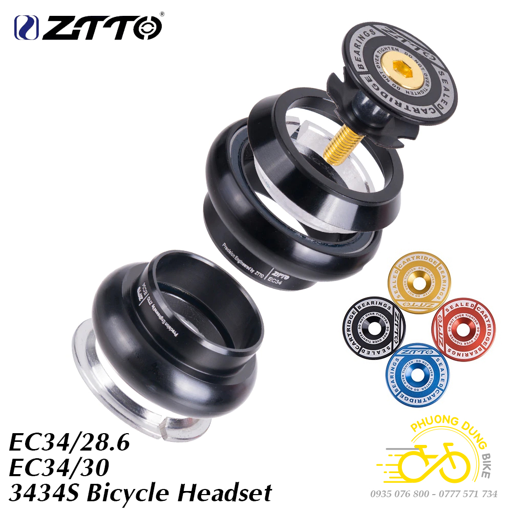 Chén cổ bát phốt thả bạc đạn xe đạp ZiTTO 3434S 34mm