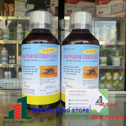 Thuốc diệt muỗi Map Permethrin 50EC Chai 1 lít