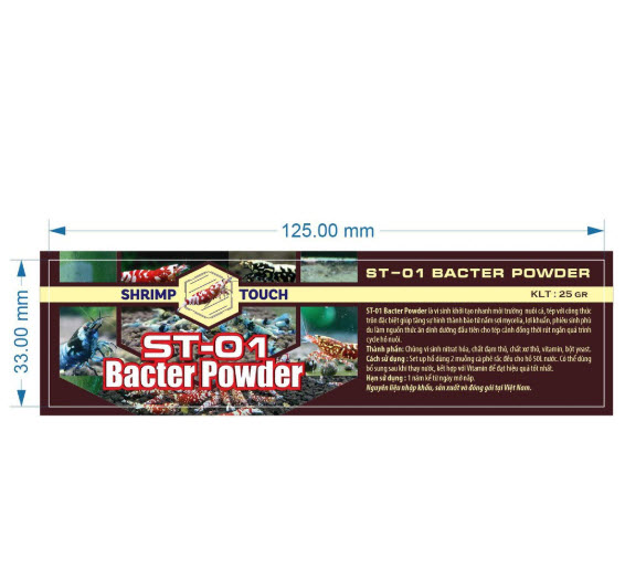 [Hoàn Tiền 10%] Vi Sinh BACTER POWDER ST-01 Cho Tép Cảnh