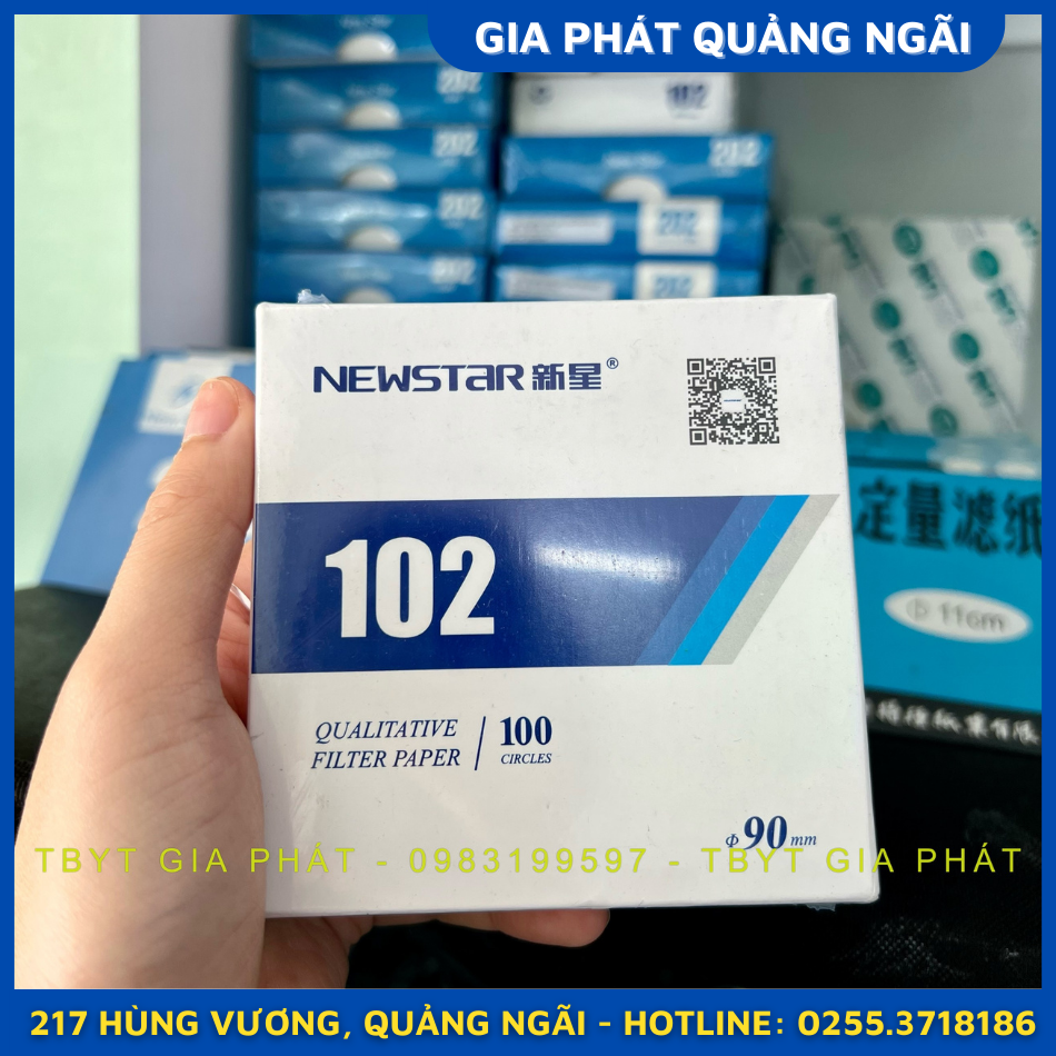 Giấy lọc định tính 102 - 90mm newstar filter paper