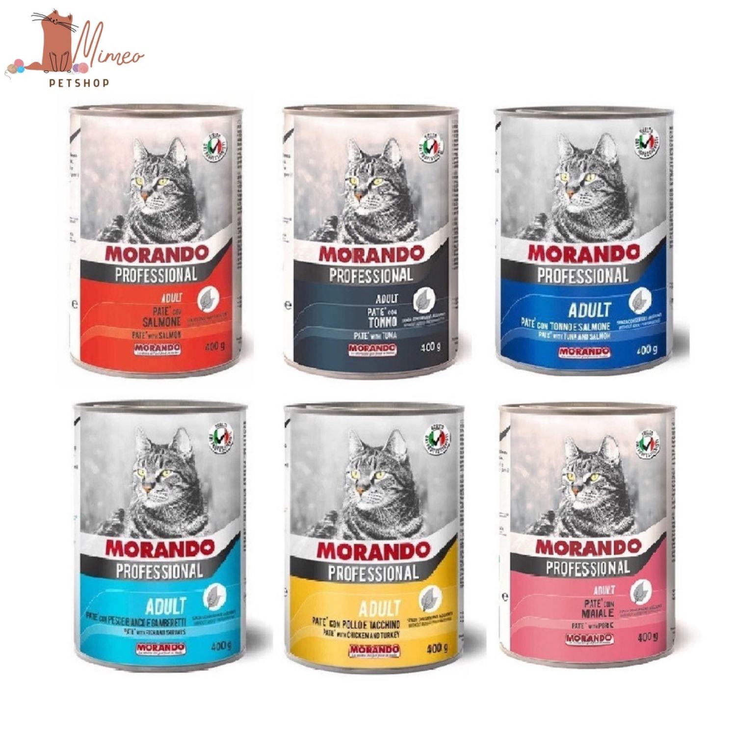 Pate Morando dành cho mèo - Lon 400g