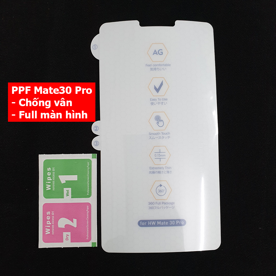 Bộ PPF full lưng viền full màn hình Huawei Mate 30 Pro