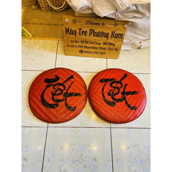 Mẹt tre vẽ chữ tết size 40cm