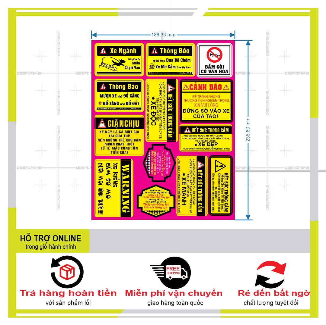 LOGO STICKER CẢNH BÁO M46