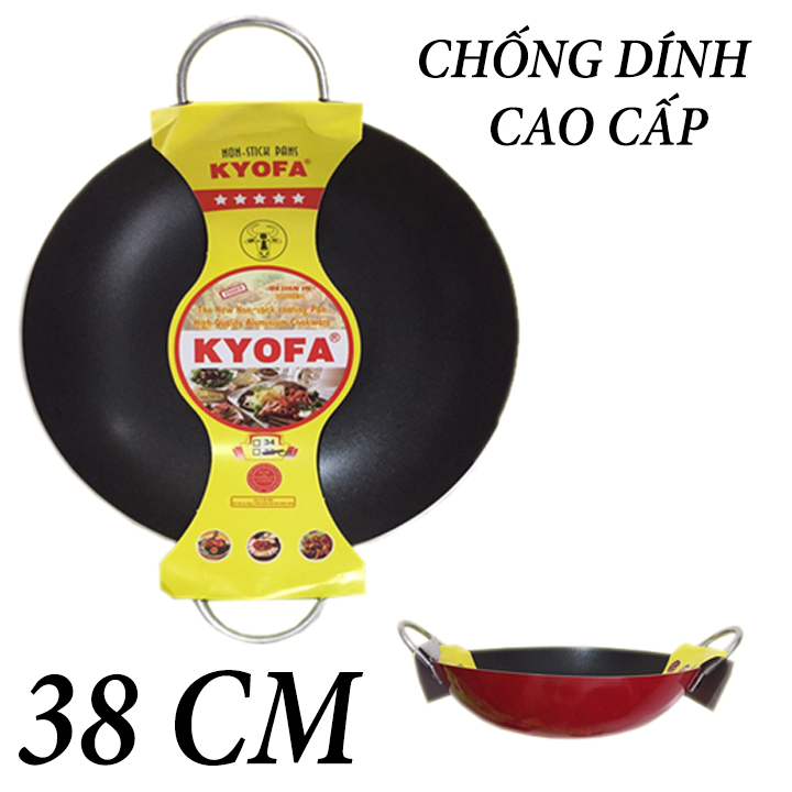 [HCM][SIÊU TO] CHẢO CHỐNG DÍNH SÂU LÒNG HAI QUAI SIZE 38CM CHẢO CHỐNG DÍNH CAO CẤPCHẢO CHỐNG DÍNH AN TOÀN SỨC KHỎE