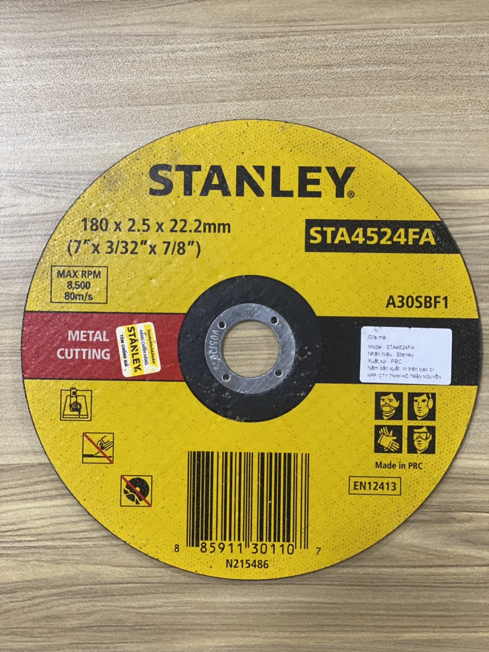 Đá mài 125 x 6 x 22mm Stanley STA4502A