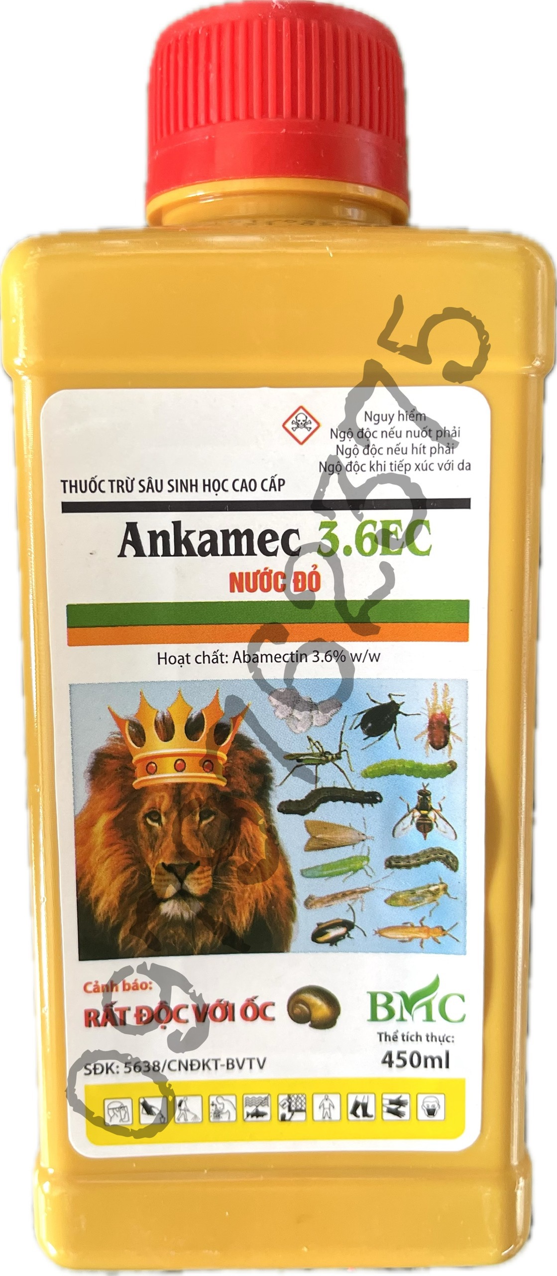 Thuốc Diệt Sâu Sinh Học Cao Cấp - Ankamec 3.6EC - Phòng Trừ Nhiều Loại Sâu Bọ - ĐẶC BIỆT: Rất Độc Với ỐC - Chai 450ml