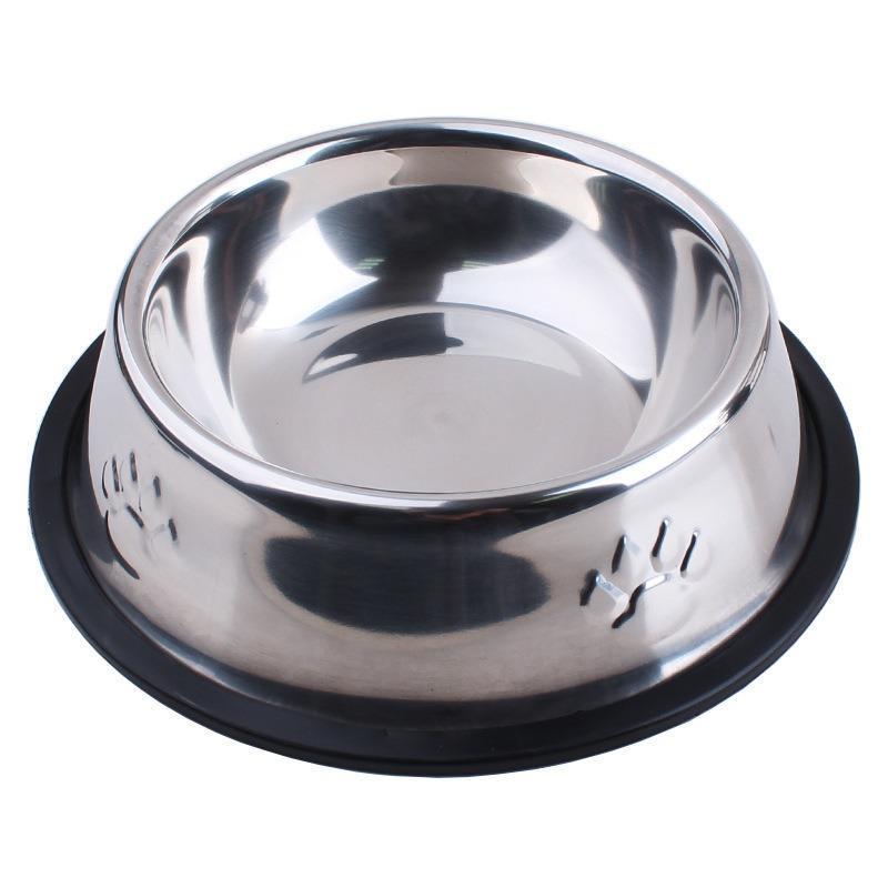 BÁT INOX TRẮNG ĐỰNG ĐỒ ĂN CHO THÚ CƯNG SZ 18 CM