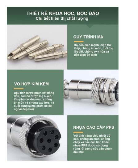 Bộ Giắc Cắm Đực Và Cái GX20 (bộ Jack cắm đực và cái GX20)
