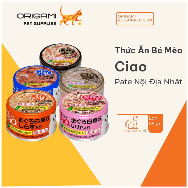 [HCM] Pate Ciao - Hộp 85g - Nội Địa Nhật - Nhập Khẩu Thái Lan - Origami Pet