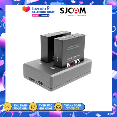 Dock sạc pin đôi dành cho camera hành trình SJCAM SJ9 / SJ10 - Hãng phân phối chính thức