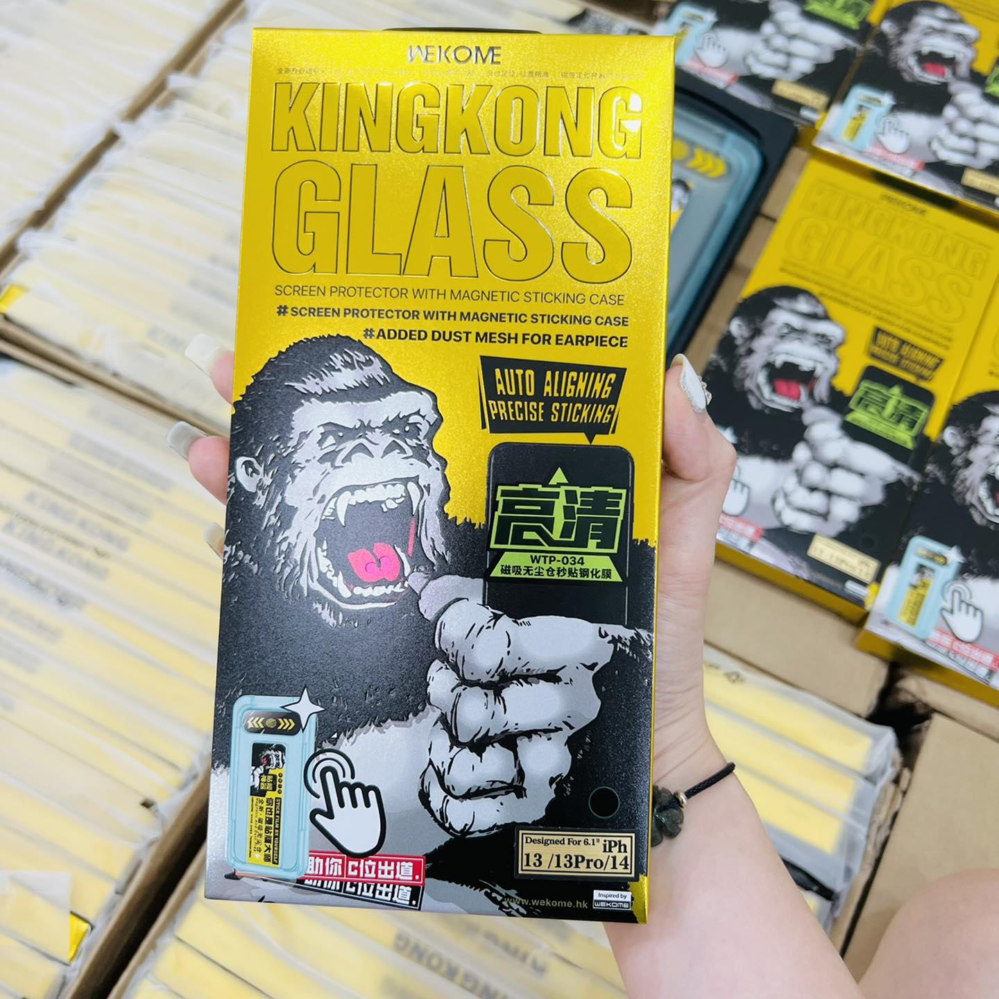 Kính Cường Lực dành cho iphone có Khung Tự Dán KingKong Ngăn Bụi Loa cho X/Xs/XR/XS Max/11/12/13/14/15/Pro/Plus/Pro Max - phukienhatde