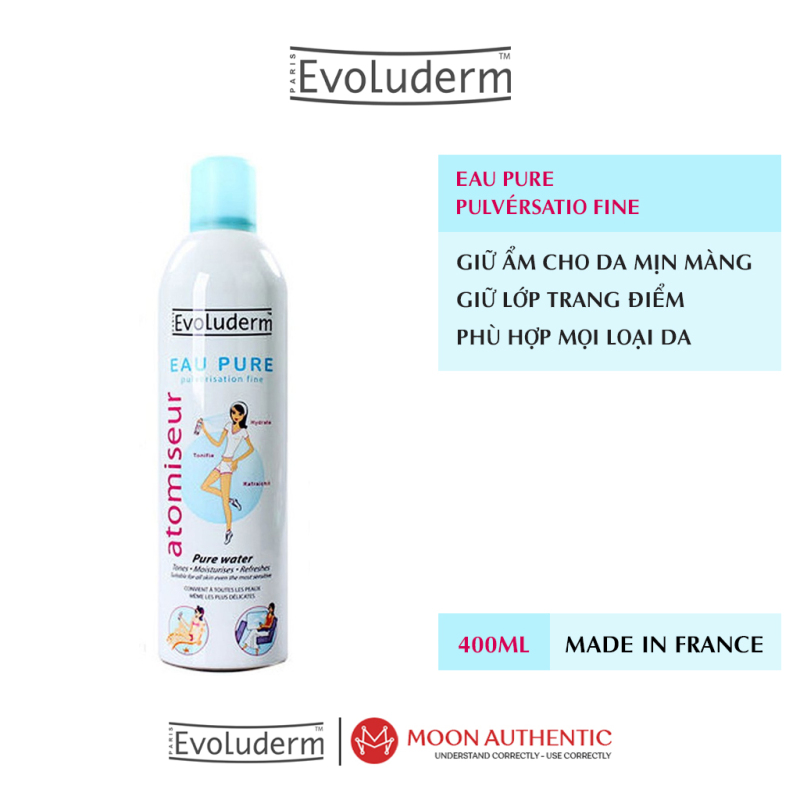 Xịt khoáng Evoluderm 400ml và 150ml, sản phẩm tốt, chất lượng cao, cam kết như hình, inbox shop để được tư vấn thêm
