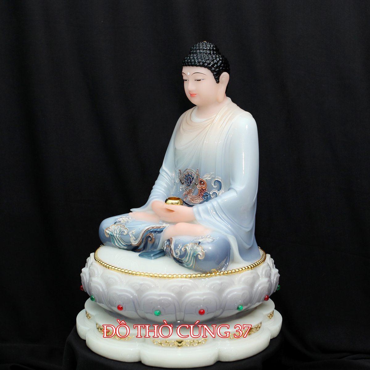[ CAO 30 CM  ] TƯỢNG PHẬT THÍCH CA BỘT ĐÁ CAO CẤP CAO 30 CM  -  HÀNG NHẬP KHẨU