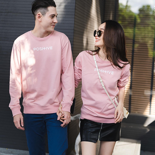 Áo đôi màu hồng ngọt ngào (giá 2 áo)
