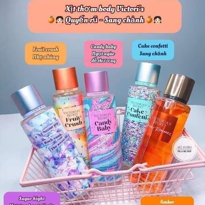 Xịt Thơm Body Mist Victoria's Secret 250ml - Bodymist Victoria Secret - Nước Hoa Body Nữ Học Sinh - Nội Địa Trung - Ngọt Ngào Dễ Thương - GIAO NGẪU NHIÊN