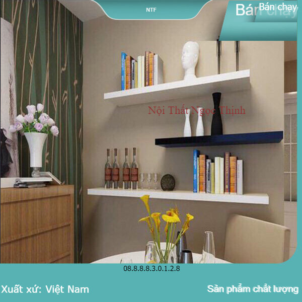 FreeShip Kệ treo tường trang trí nhà cửa gỗ rộng 80cm x sâu 15cm