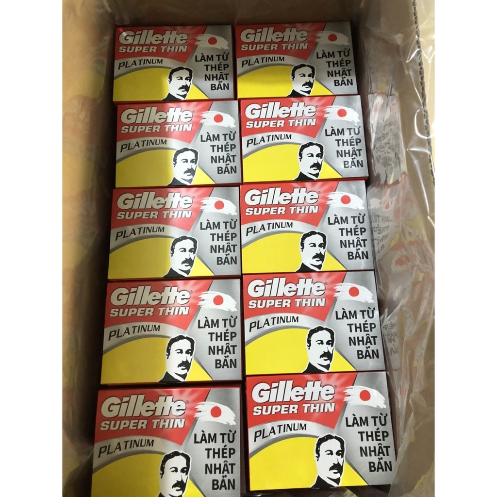 Lưỡi lam Gillette Superthin ông già 1 vỉ 100 lưỡi lam (20 hộp nhỏ)