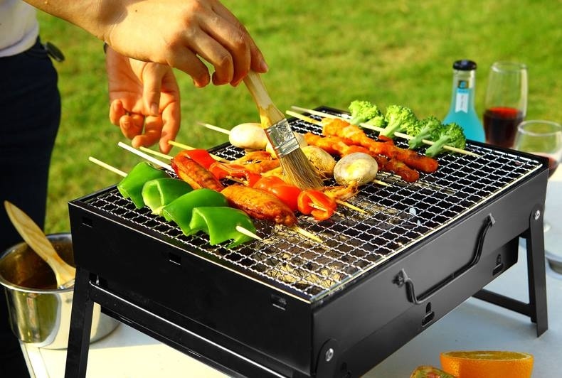 Bếp nướng than hoa vuông xếp gọn, bếp nướng than chống khoi', bếp nướng bbq ngoài trời, bếp nướng than hoa, bếp nướng mini, bếp nướng than di động.