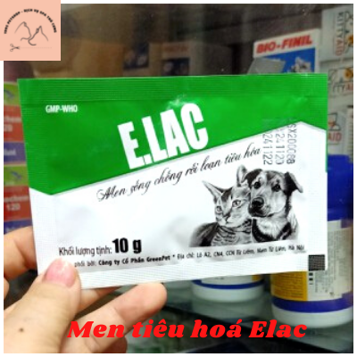 Men tiêu hoá chó mèo Elac 10g