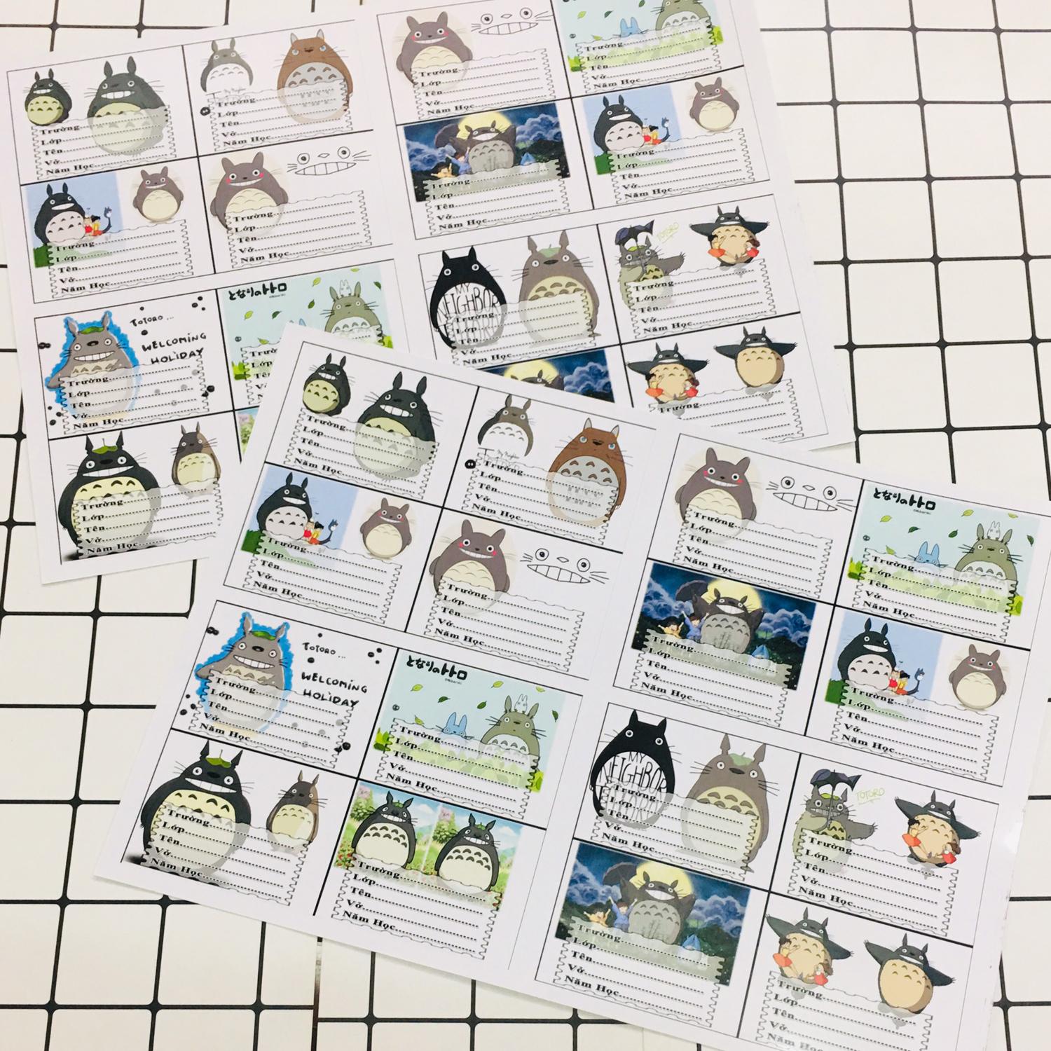 Combo 48 nhãn vở Totoro