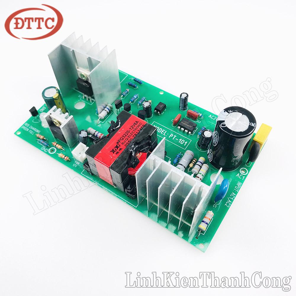 Mạch Sạc Acquy 12V 6A Sạc Acquy 0-80Ah (Mẫu Cải Tiến)
