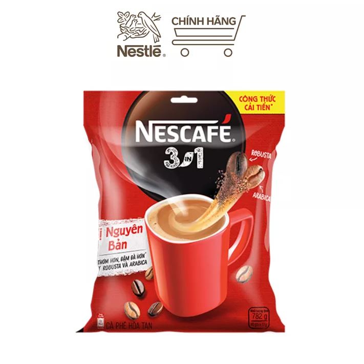 Cà phê sữa Nescafe 3in1 cà phê rang xay hòa tan đậm đà hài hòa 12