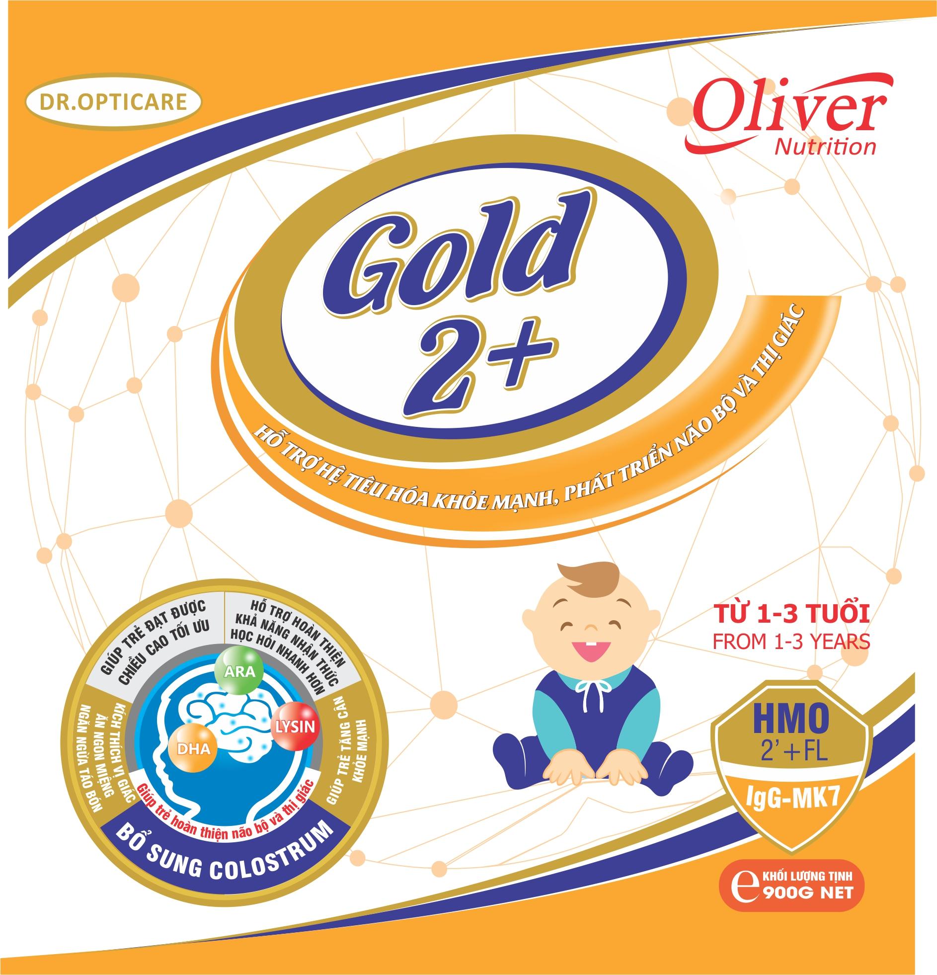 [HCM]Sữa bột Oliver Gold 2+ 800g (cho trẻ từ 1-3 tuổi) - FreeShip Max - LOHAMART