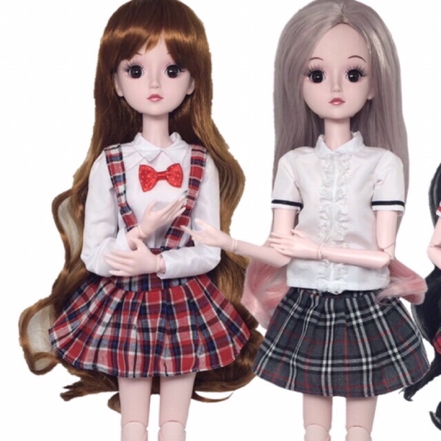 Đầm búp bê 60 cm - học sinh vấy đen