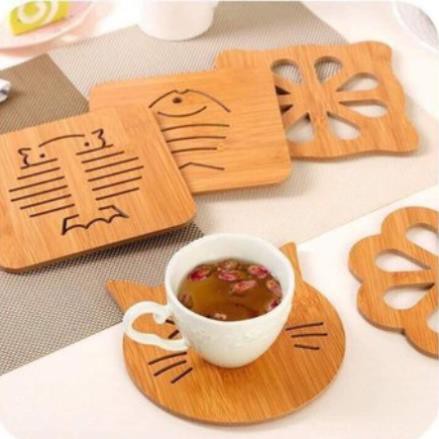 Combo 2 Miếng lót nồi bằng gỗ nhiều hình