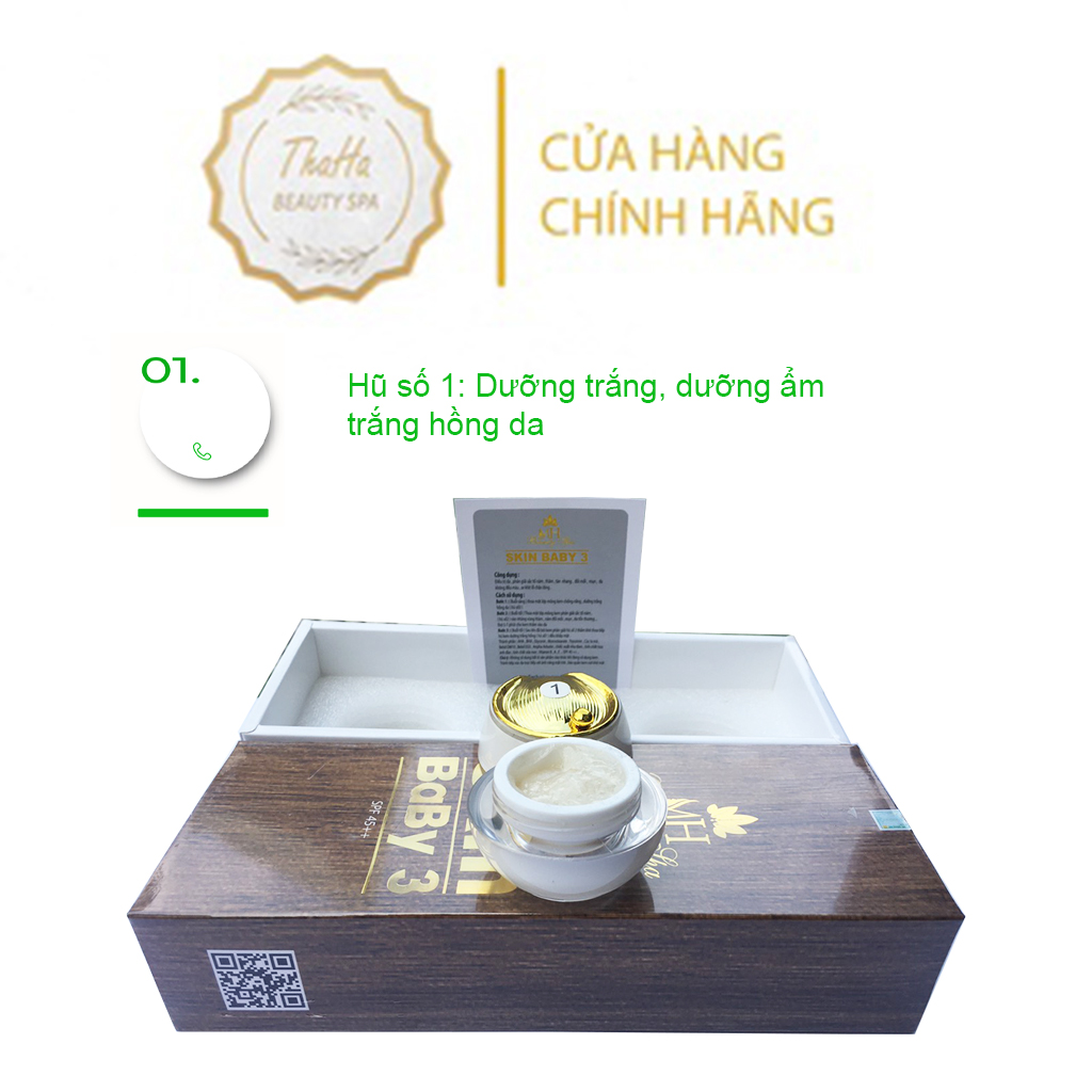 [CHÍNH HÃNG] Bộ kem skin baby 3 MH Beauty Spa, Nám mh giảm thâm nám, tàn nhang, đồi mồi, mụn, chống nắng