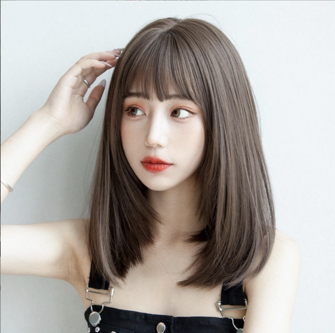 [TẶNG LƯỚI] Tóc giả nữ nguyên đầu dáng lửng 40cm - TG33