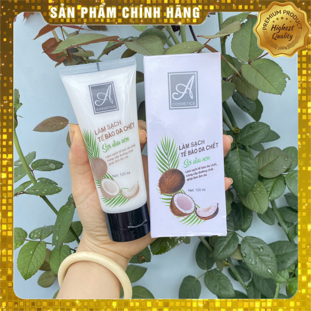 Tẩy Tế Bào chết Mặt Sợi Dừa Non a cosmetics Phương anh 120 gram mẫu to