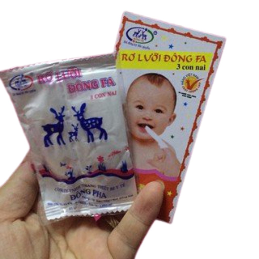 Rơ lưỡi, gạc rơ lưỡi xỏ ngón Đông Fa (1 hộp 5 cái)