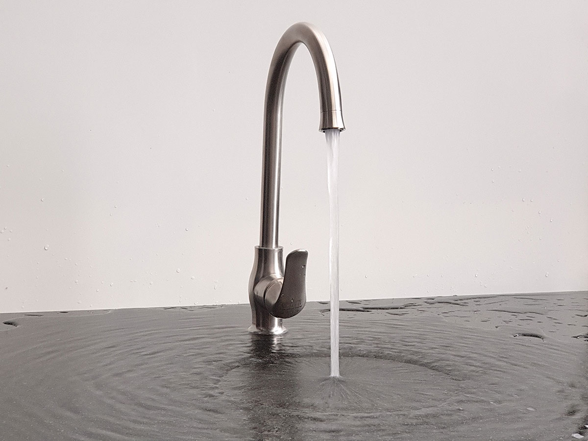 (Có Video) Vòi rửa chén nóng lạnh Inox SUS 304 nguyên khối Eurolife EL-T030 (Trắng vàng)