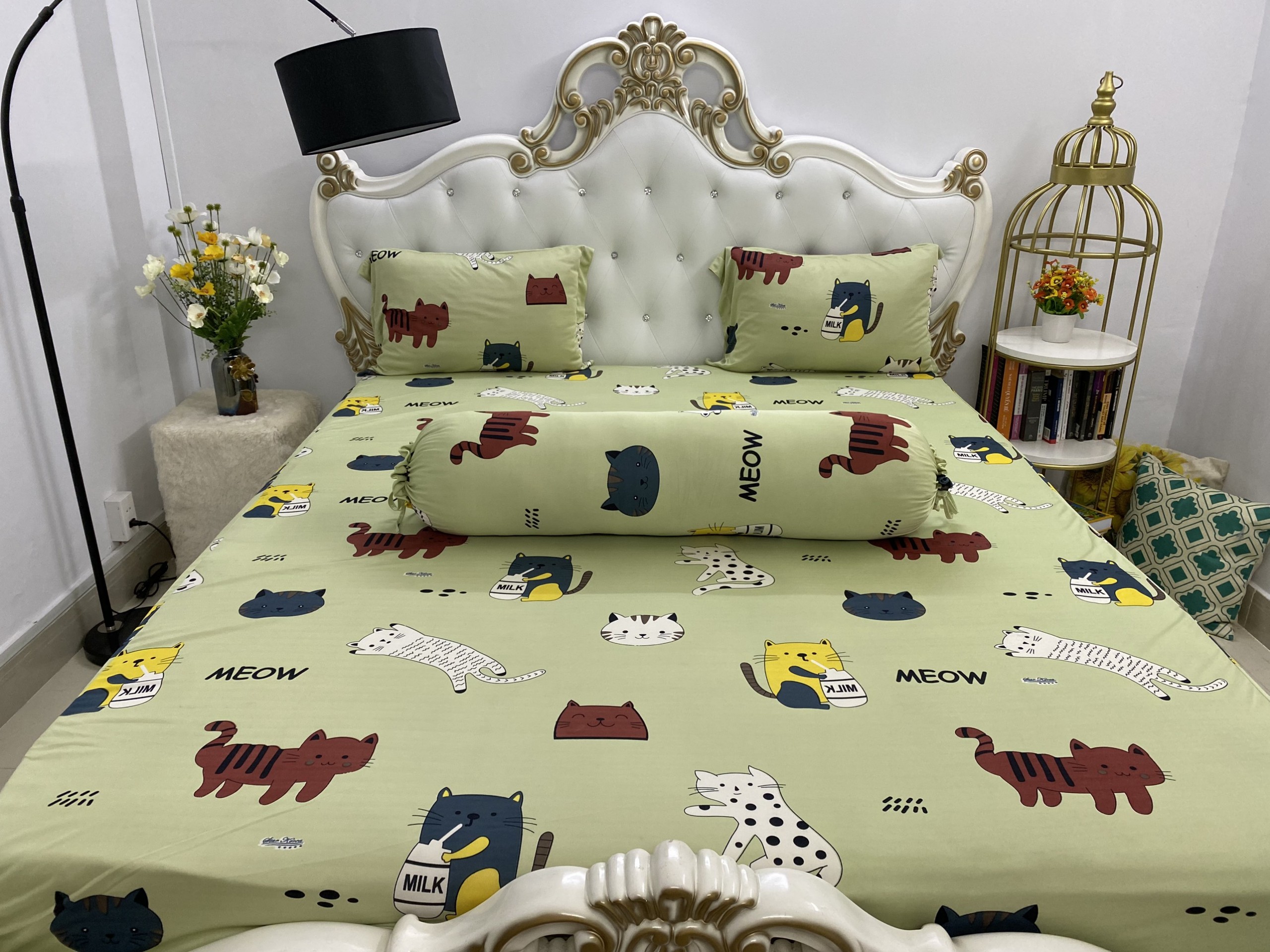 [HCM]Bộ Drap Thun Lụa cao cấp {4 món } đặc biệt < áo ôm may dây kéo.#gagoi. giao chuẩn mẫu."