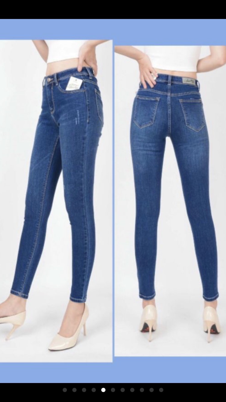 Quần jean nữ cạp cao co giãn form dáng ôm hot