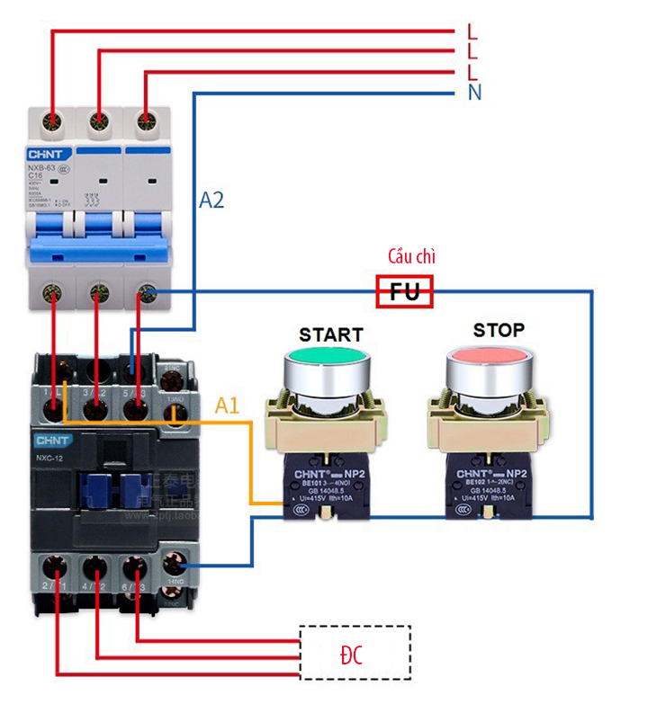 Contactor CHINT loại NXC 3P/12A