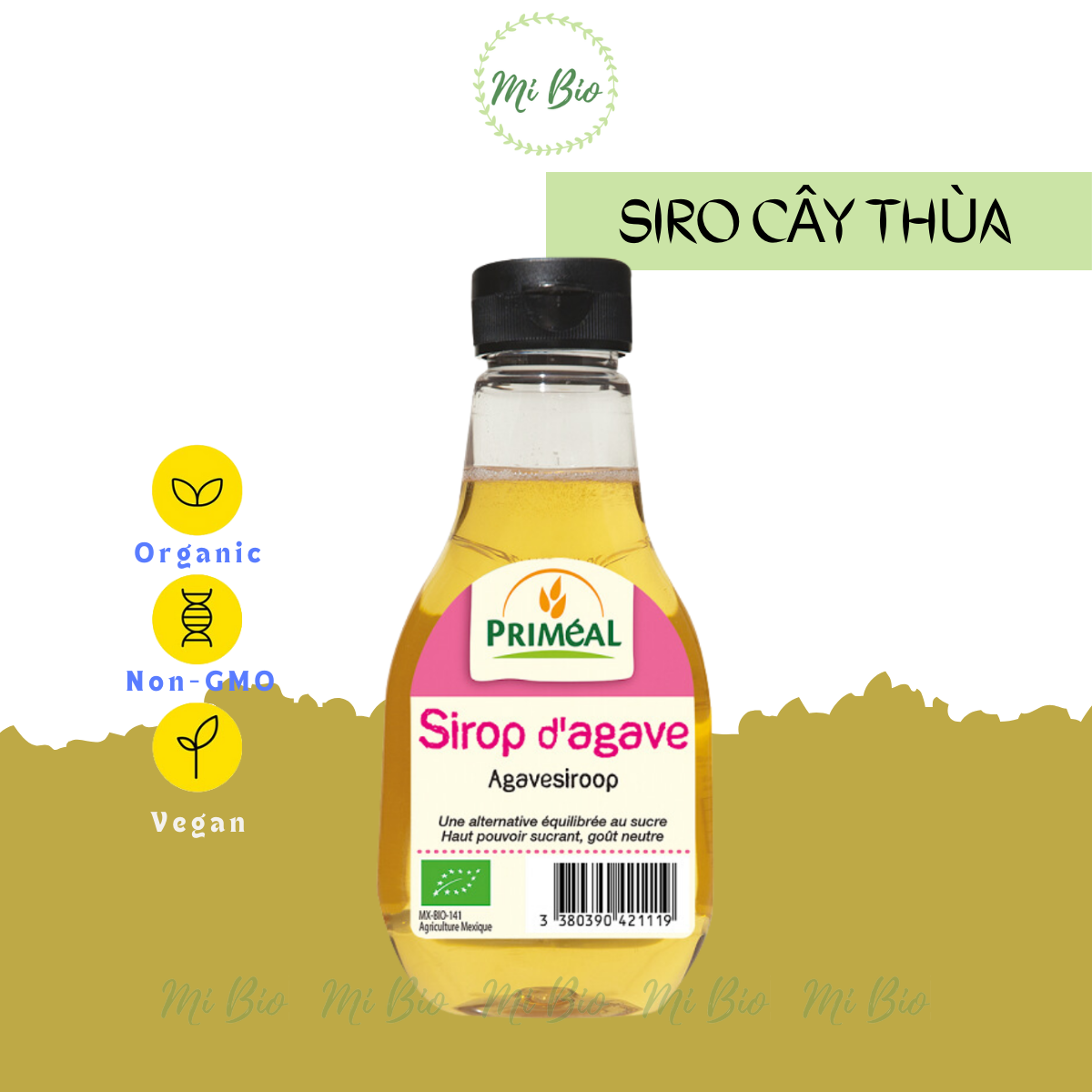 Syrup agave (sisal) Organic Plant 330ml-primary