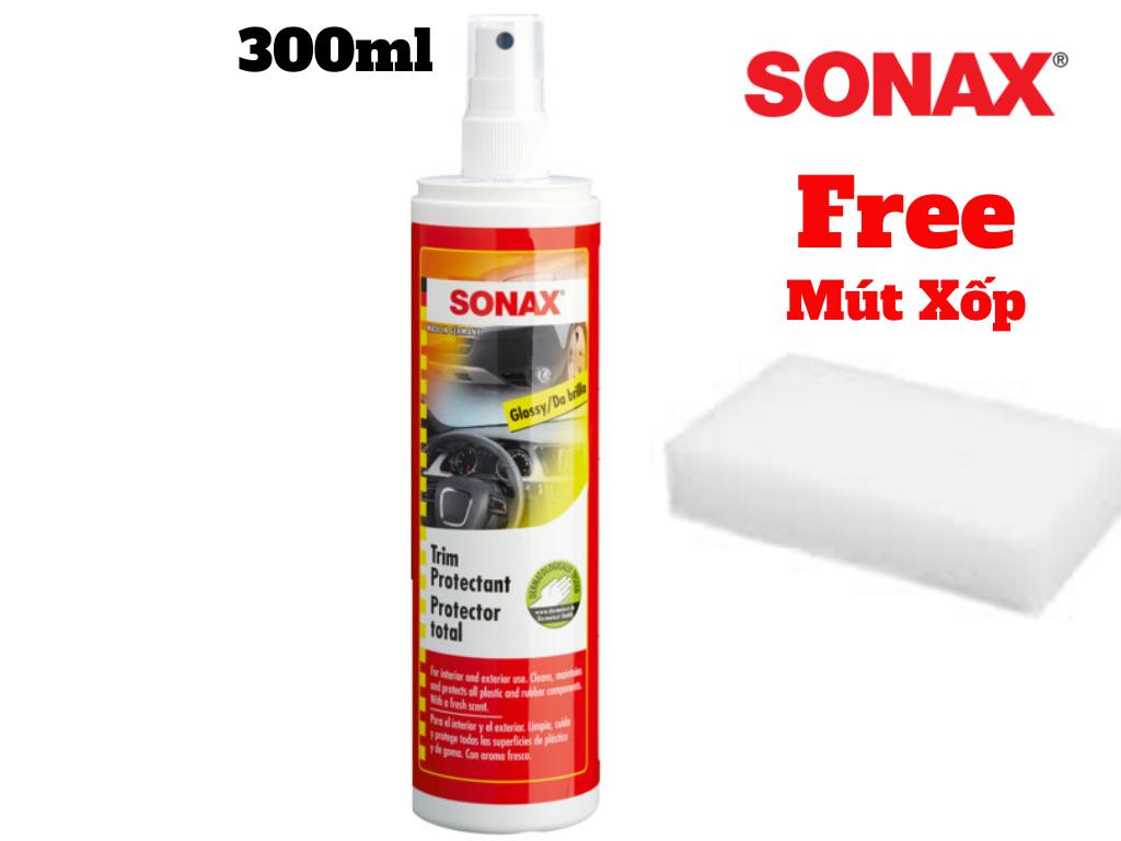 Dung dịch dưỡng phục hồi nhựa nhám sonax trim protectant gloss 380041