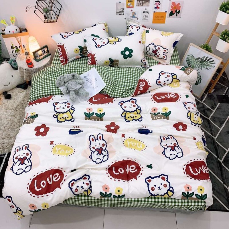 Xả Hàng - Bộ vỏ chăn ga gối cotton poly hàng lẻ size.