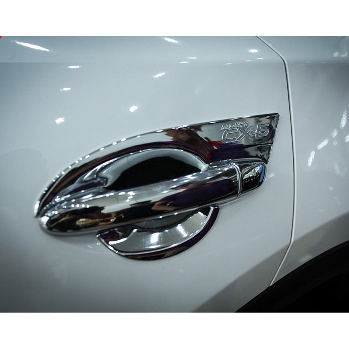 Bộ ốp tay nắm hoặc ốp hõm cửa xe Mazda CX-5, CX5 2018-2020 mạ Crom Hàng cao cấp