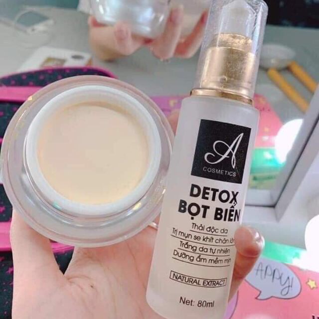 [HCM]Combo kem A Face Pháp + Detox Bọt Biển